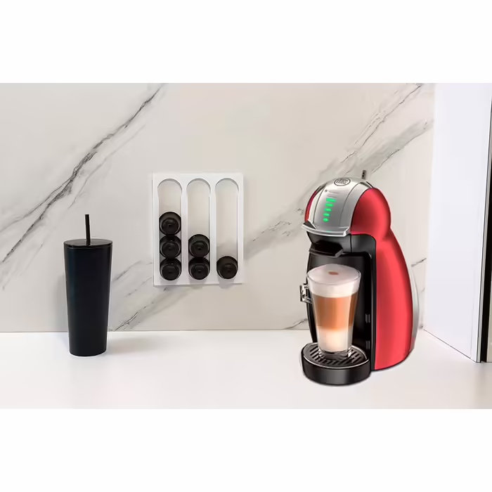 Тримач для 12 кавових капсул COVERBAGBCN, сумісний з Dolce Gusto, метакрилат, білий, універсальний монтаж