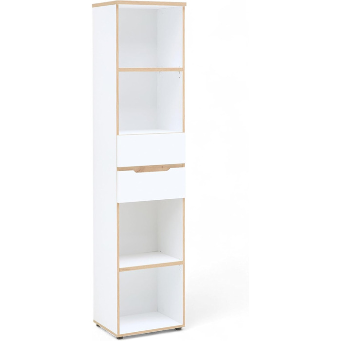 Роликовий контейнер Stella Trading Memphis для офісу, білий / Artisan Eiche, з висувними ящиками, 45 x 66 x 55 см