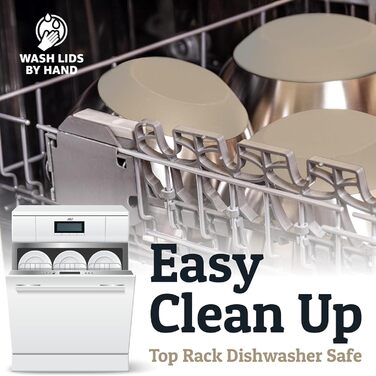 Набір міксерів Priority Chef з кришками, 6 шт. з неслизьким дном, набір міксерів з нержавіючої сталі, 6 герметичних кришок та 3 тертки, блакитний (Getaway Solids) (Хакі)