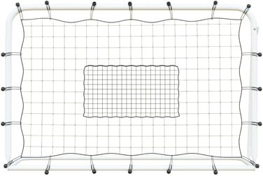 Футбольні ворота з сіткою біло-чорні 184x6123 см Сталь і ПЕ