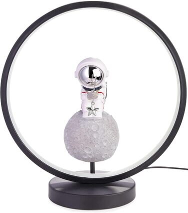 Настільна лампа Brubaker 32 см зі світлодіодним кільцем USB-C срібляста