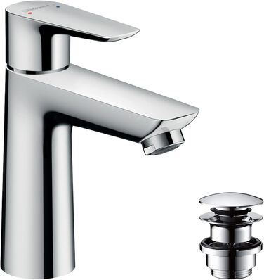 Змішувач для ванної кімнати Hansgrohe Talis E з Push-Open, вилив висотою 110 мм, EcoSmart, хром