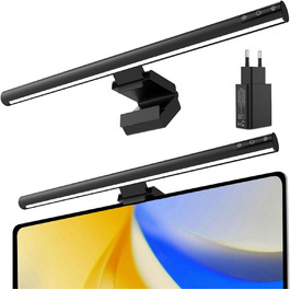 LED-лампа для монітора з сенсорним керуванням, USB-світлодіодна стрічка з захистом від синього світла, сучасна підсвітка монітора з адаптером живлення, світлодіодна лампа для комп'ютера, офісу та дому