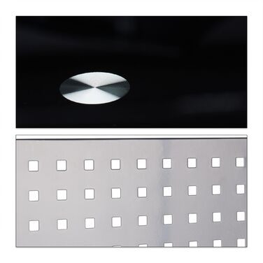 Relaxdays Сучасний комп'ютерний стіл зі скляною стільницею