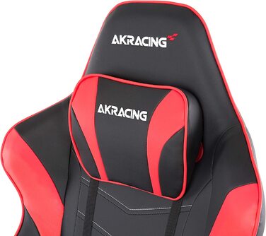 Ігрове крісло AKRacing Master Max, PU шкірозамінник, гарантія 5 років (чорний/червоний)