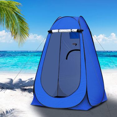 Намет для туалету CLIPOP Pop-Up, портативний, для відпочинку на природі, 150x150x190 см, блакитний