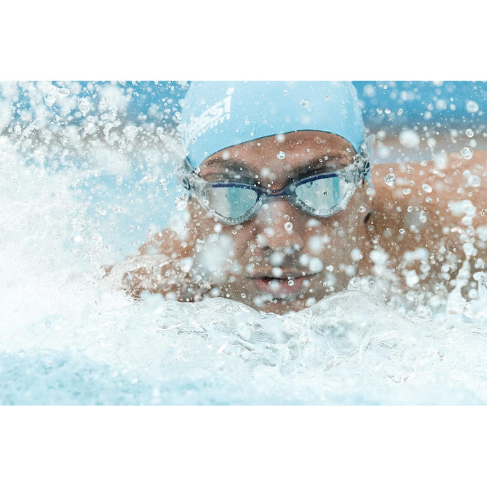 Окуляри для плавання Cressi Flash преміум-класу для дорослих із захистом від запотівання і 100 захистом від ультрафіолету (один розмір підходить всім, прозорі / зелені дзеркальні лінзи)