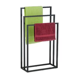 Підставка для рушників Relaxdays, чорна, з 3-ма перекладинами