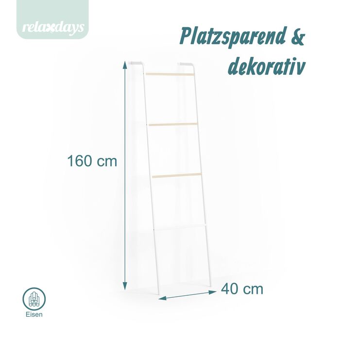 Підставка для рушників Relaxdays, метал, 4 яруси