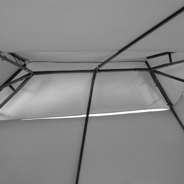 Садова альтанка Outsunny Gazebo 3x4 м з 6 бічними панелями, намет для вечірок, шатро з подвійним дахом, водонепроникний, темно-сірий для саду та заходів