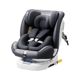 Автокрісло Fourward Baby 360° для дітей 9-36 кг: ISOFIX, 5-точкові ремені, регулювання нахилу, комфорт та безпека (Сірий)