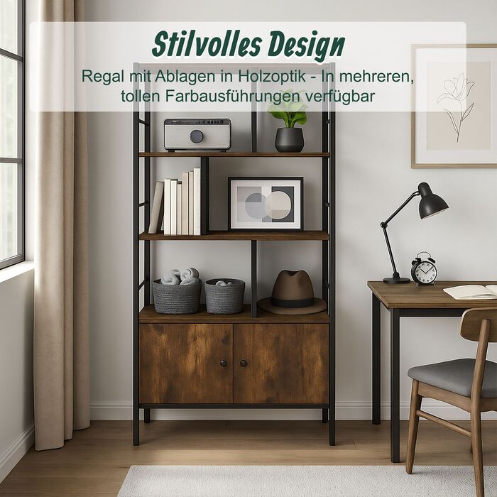 Стелаж Relaxdays з нижньою шафкою