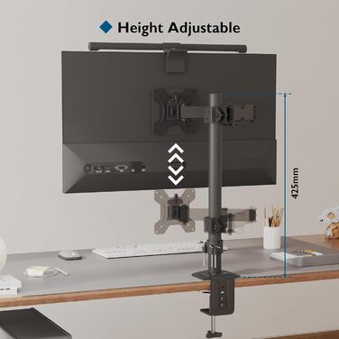 Кріплення для монітора BONTEC, 13-32 дюйми, регулювання висоти, VESA 75/100 мм, шарнірний кронштейн, кріплення на стіл, 8 кг