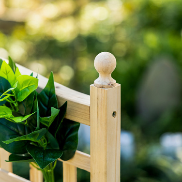Балконний ящик Outsunny Climbing Plants, 1,2 м, ящик для кашпо з решіткою, ящик для квітів з ширмою конфіденційності, натуральне дерево