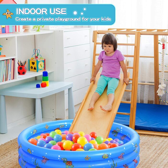 Надувний дитячий басейн, Плавальний басейн, Дитячий басейн, 3 колеса, діаметр 100 см, висота 35 см