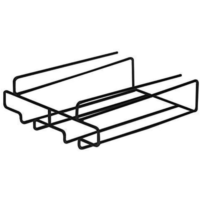 Підставка для склянок BAFVT – 2-ярусна, з нержавіючої сталі, для кріплення під шафку, органайзер для зберігання, підходить для шафки до 2 см (Чорний)
