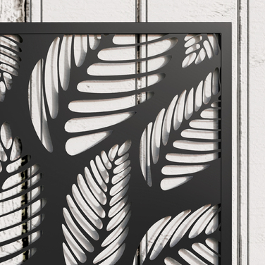 Підвищене грядка з захисним екраном, шпалерною решіткою, метал, чорний