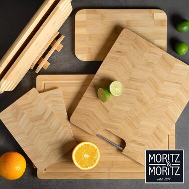 Набір бамбукових обробних дощок Moritz & Moritz 3 шт. - нарізка, сервіровка, подача (60 символів)