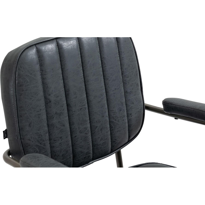 Ергономічне крісло для офісу CLP Natrona I з регулюванням висоти, поворотне на 360°, з функцією гойдання, з м'яким сидінням та легкопрохідними роликами, колір: античний чорний