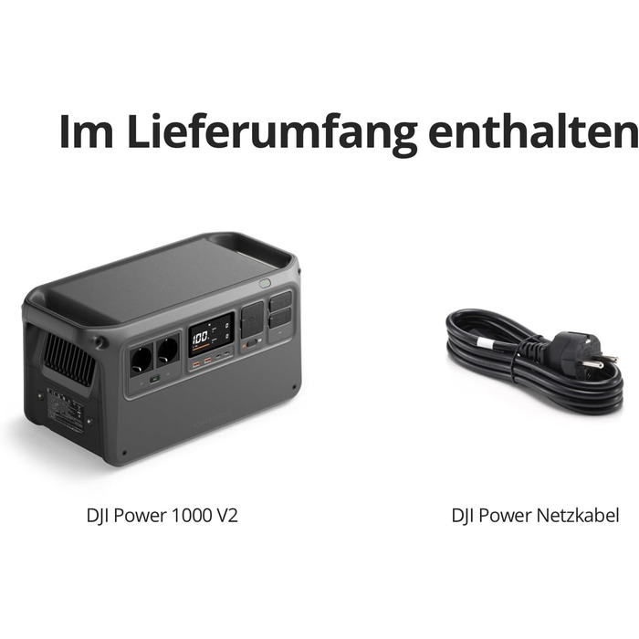 Портативна електростанція DJI Power 1000 V2: 1024Wh, 2600W, LiFePO4, для кемпінгу/дому/RV, швидка зарядка