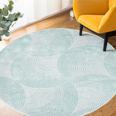 Передпокій - 80x300см - Однотонна вітальня Однотонний круговий візерунок Сучасні декоративні килими М'які килими для спальні (200 см круглі, зелені)