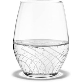 Склянка для води Holmegaard 25 кл 2 шт. Прикраса з гравіюванням ліній Каберне