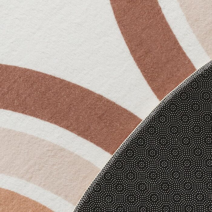 Дитячий килим Килим Дитяча кімната Круглий ігровий килимок Дитячий килимок, який можна прати до 30 градусів Сонце Веселка Напис Мотив, Розмір Колір (160 см Круглий, Рожевий)