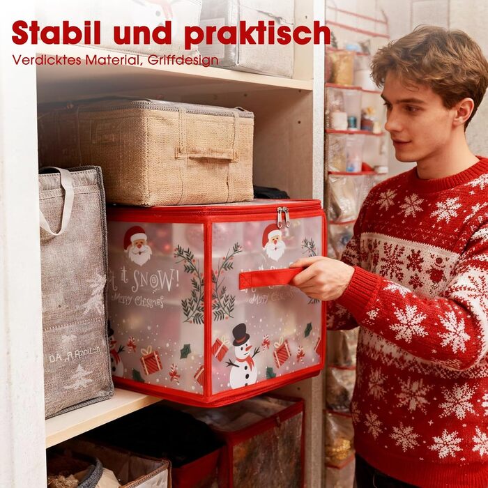 Органайзер для прикрас на ялинку Flow Fire: коробка для зберігання 2 шт., 64 відділення, під ялинкові кулі 7 см