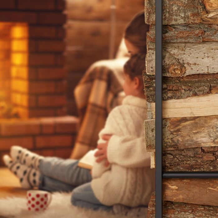 Стильна полиця для дров Relaxdays