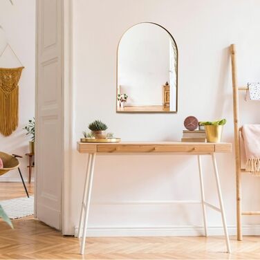 Дзеркало для ванної кімнати Arched Frame® Premium з золотою рамою, настінне, сучасне, стильне (50x40 см)