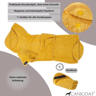 Пальто для собак CANICOAT Lavari, 100 бавовна, сертифіковане Oeko-TEX (розмір 7, сонячно-жовтий)