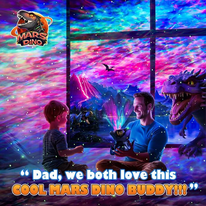 Проєктор зоряного неба Динозавр One Fire з Bluetooth, 144 режими, нічник для дітей з пультом, новорічний декор