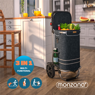 Візок для покупців Black Alu 56L 31x24x54см