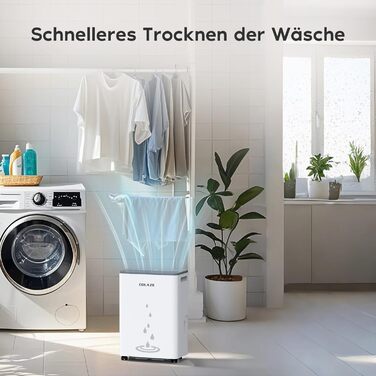 Електричний осушувач повітря COLAZE 20L/24H для дому, підвалу, вітальні. Осушувач повітря для приміщень до 150 м³ (50 м²). Тихий, для квартири, будинку.