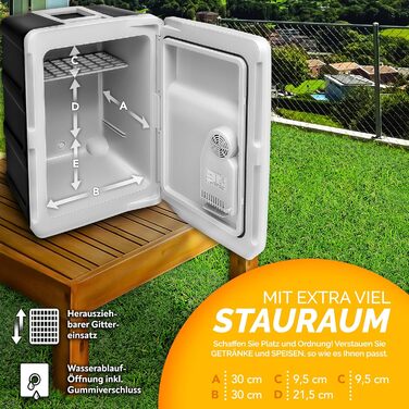 Автомобільний холодильник/термобокс Tillvex електричний 40л на колесах (230V/12V) - охолодження та підігрів, ECO-режим, антрацит