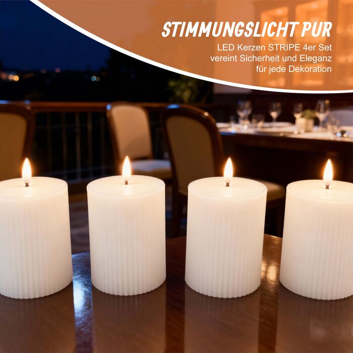 Набір з 4 LED-свічок Relaxdays