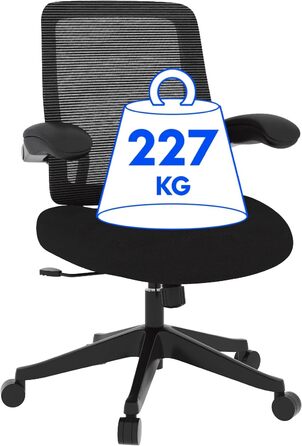 Крісло офісне FLEXISPOT чорне, 227 кг, регульовані підлокітники, для дому/офісу, з товстим сидінням, поворотне, OS2