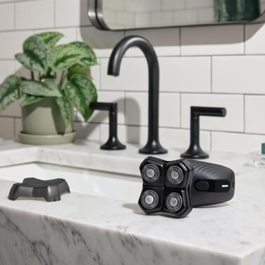 Електробритва MANSCAPED The Dome Shaver Plus для голови чоловіча, водонепроникна, 4 подвійні ротаційні леза, SkinSafe та FlexAdjust технології, USB-C зарядка, знімний магнітний блок лез