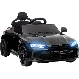 Дитячий електромобіль 12V з пультом, підвіскою, плавним стартом, MP3, USB, LED підсвіткою, сигналом, швидкість 3-5 км/год, для дітей 3-5 років, білий (чорний)