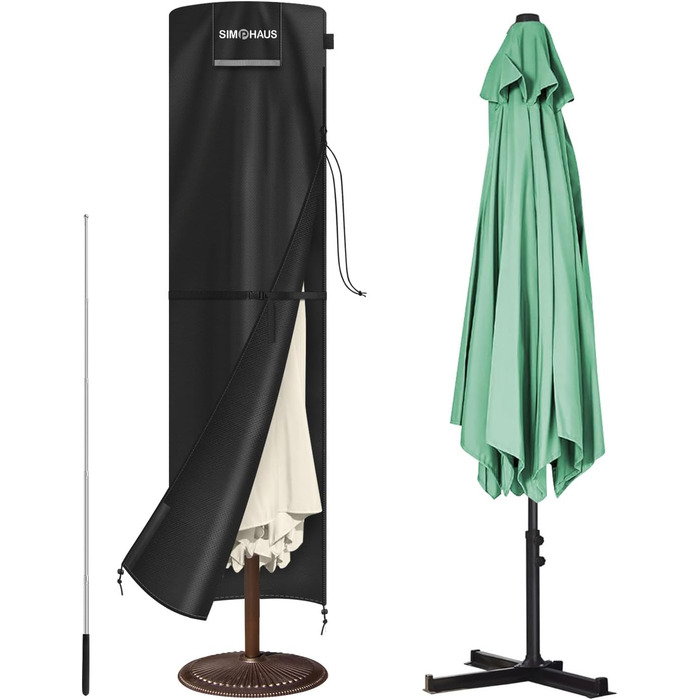 Чохол для парасольки 4м, захисний чохол для парасольки/ампельного парасольки, 400см Ø, захист від УФ, Oxford Fabric, 280x70/70см