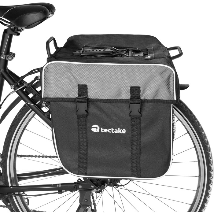 Сумка-багажник для велосипеда, 35 л, кофр для багажної полиці, водовідштовхувальний ПВХ, подвійна сумка зі світловідбиваючими смугами та ручкою для перенесення, 401616