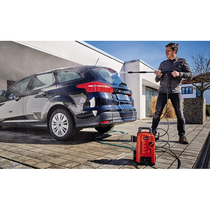 Мийка високого тиску Einhell TC-HP 130 (1500 Вт, 130 бар, модульна система Quick-Couple, шланг, пістолет, ланц, насадки, щітка, контейнер для миючого засобу)