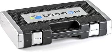 Набір інструментів Högert Technik 38 предметів: валіза з інструментами, тріскачковий набір, набір торцевих головок, біти 1/4