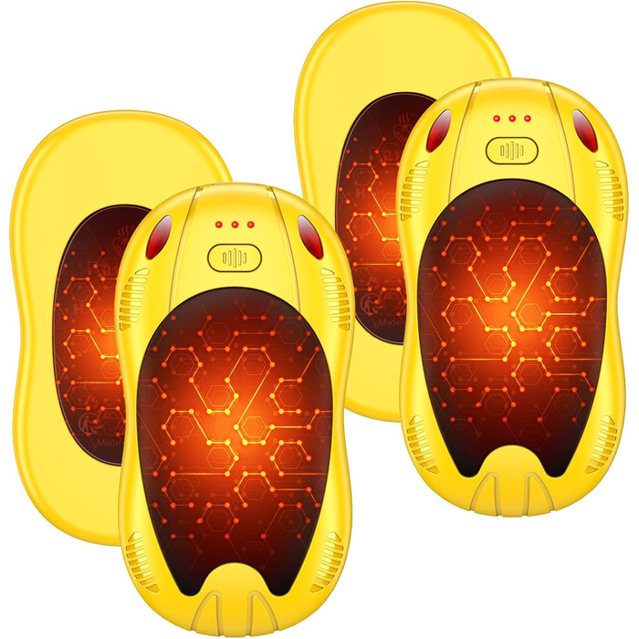 Електричні грілки для рук FANDLISS з акумулятором 10000mAh, 2 шт., з двостороннім нагрівом, USB, 3 режими, для кемпінгу та активного відпочинку