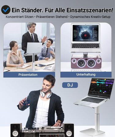 Регульований підставка для ноутбука, стіл-трансформер, для MacBook та ноутбуків 13-16.5