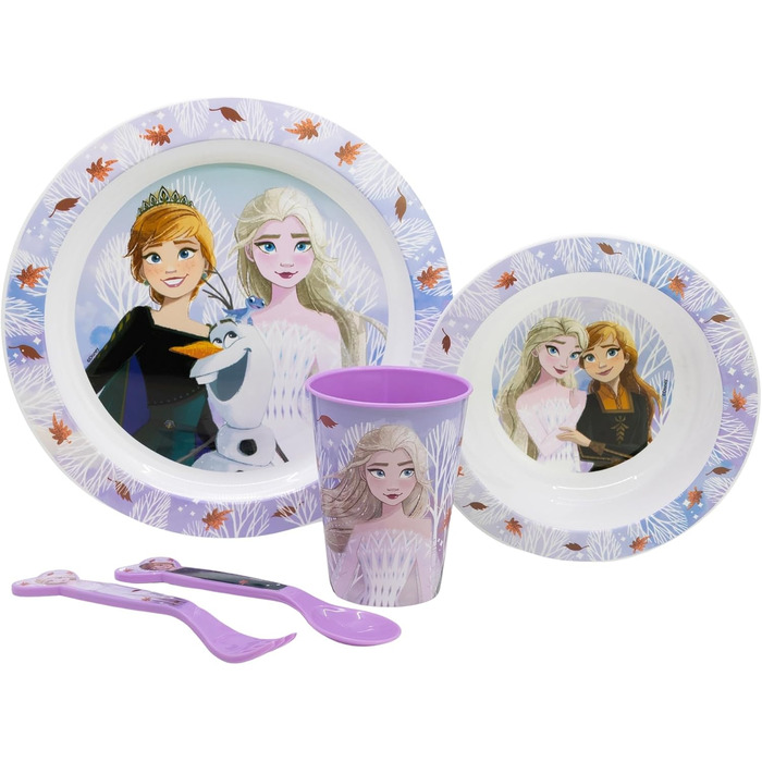 Набір посуду для сніданку Disney Frozen (5 предметів) з приборами