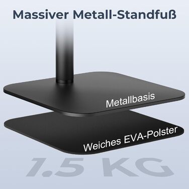 Тримач для мікрофона на стіл, регульований кронштейн 1/4-3/8-5/8 дюйми для Blue Yeti, Fifine, HyperX, мікрофонів/веб-камер/DSLR камер для студії, подкастів, стрімінгу (7-50 см)