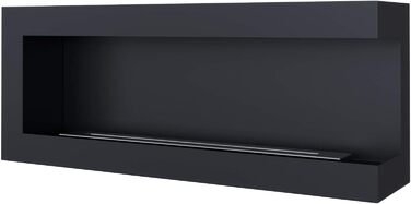 Мм Камін з лівою стінкою Ethanol Black Corner Fireplace (1200 x 280 мм), 600x280