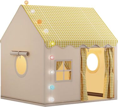 Дитячий намет-халапа для гри вдома | Халапа-замок для дітей, великий намет для ігор у приміщенні, міцний намет для дітей, жовтий колір