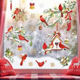 Наклейка на вікно Різдвяні птахи на дереві АСТ